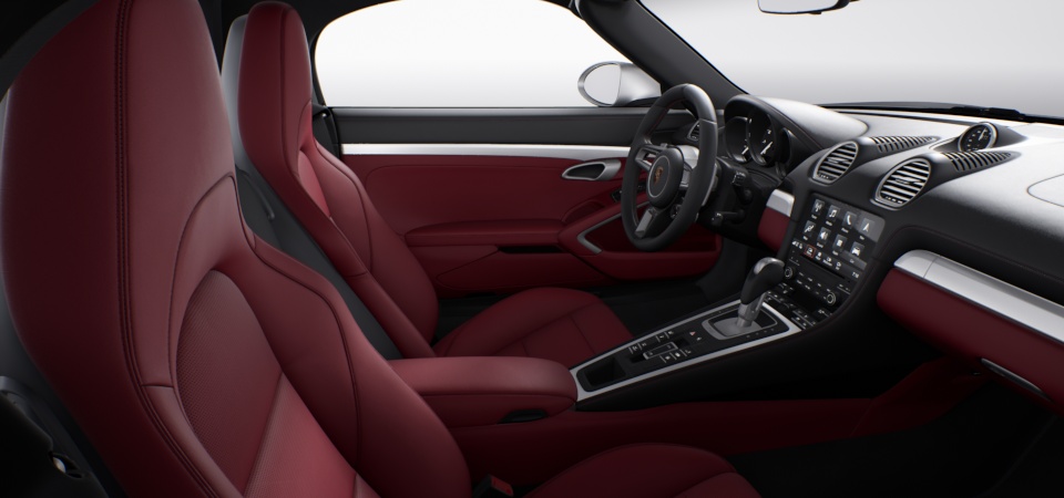 Two-tone leather interior in two-tone combination Black-Bordeaux Red