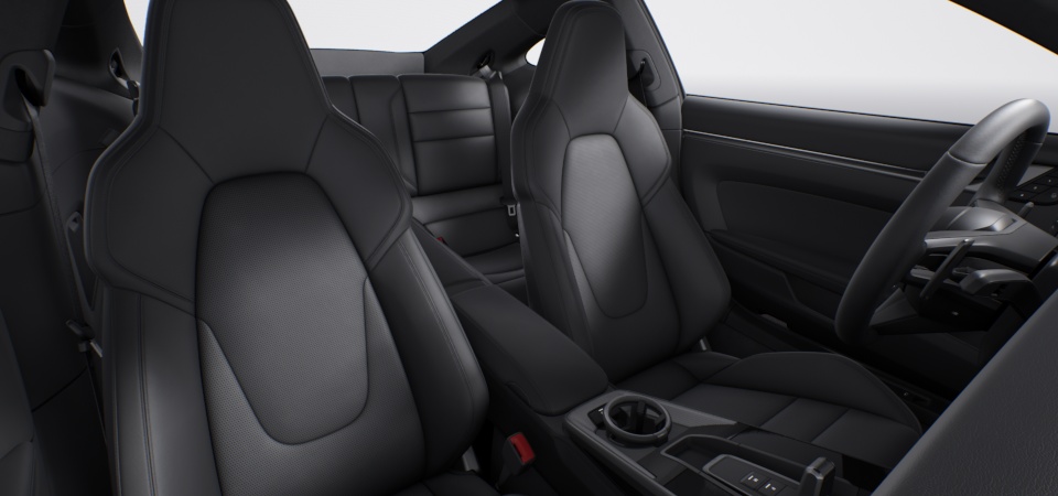 Standard interior in Black, leather seats in front