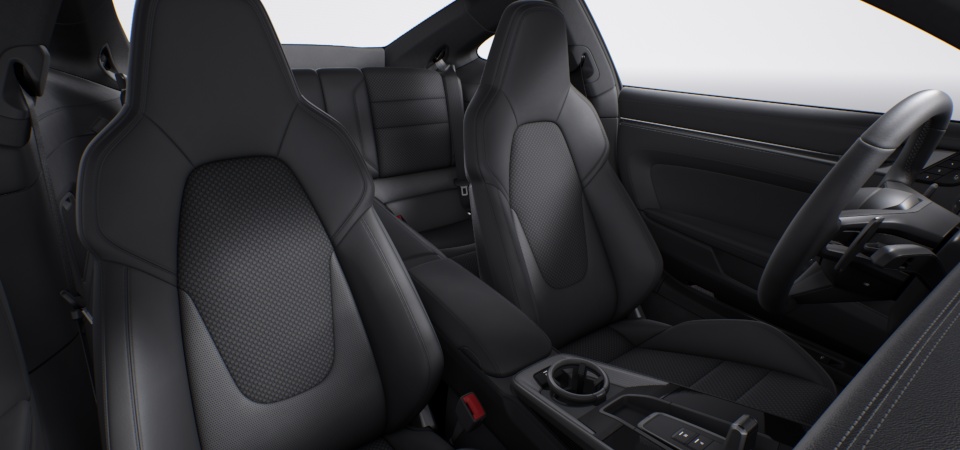 Leather Interior in Black with Checkered Sport-Tex Seat Centers