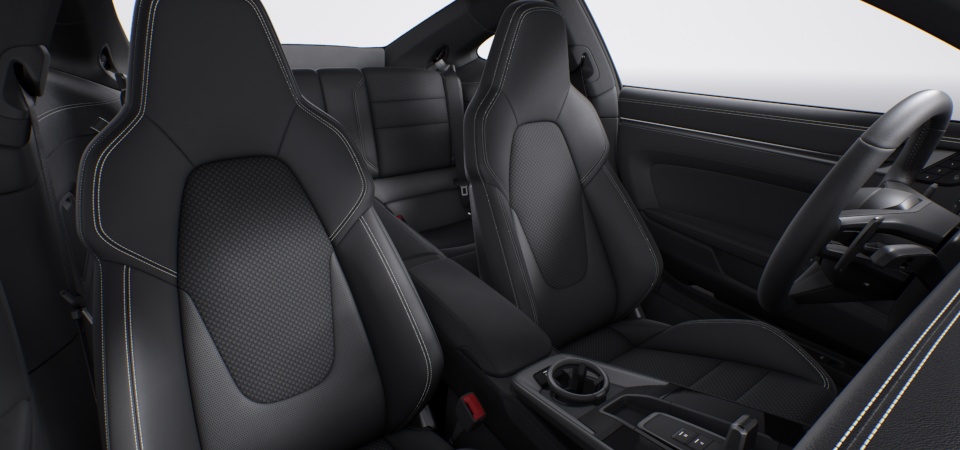 Black leather seats with Sport-Tex square seat centres (Crayon stitching)