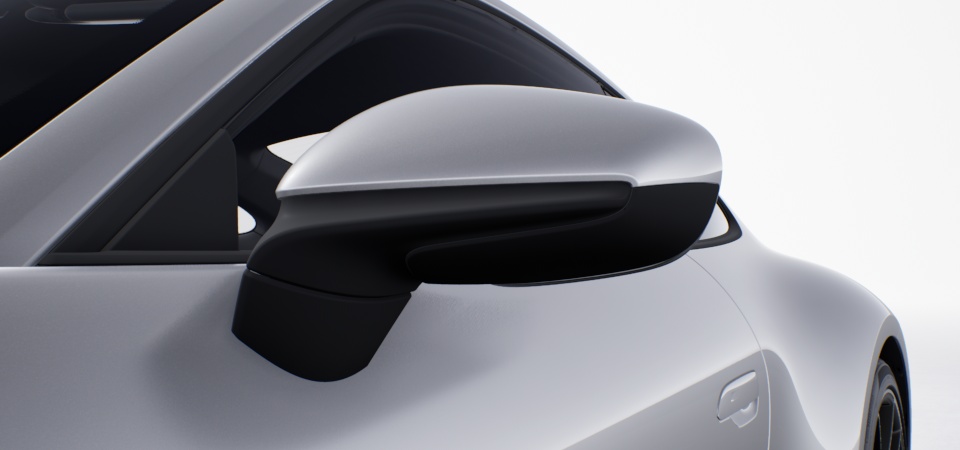 Automatically dimming interior and exterior mirrors with integrated rain sensor