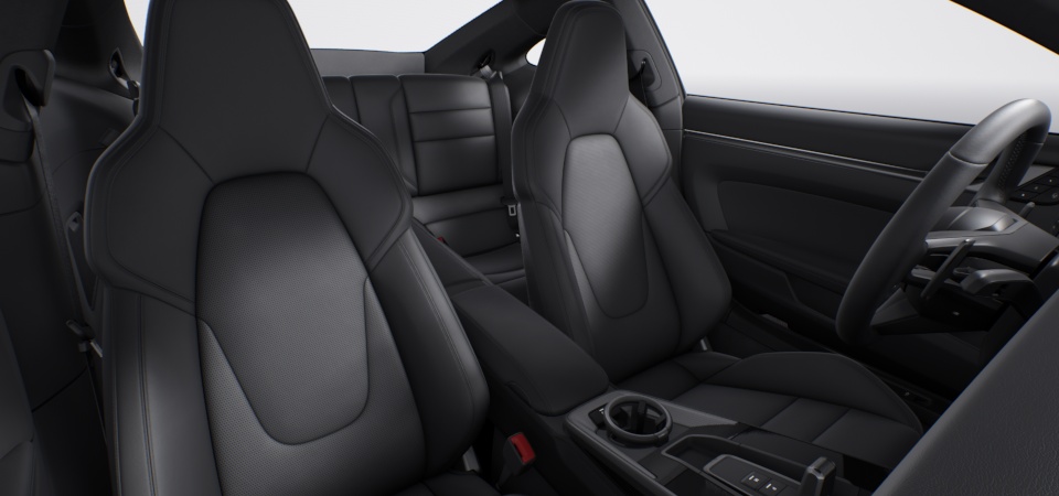 Standard interior in Black, leather seats in front