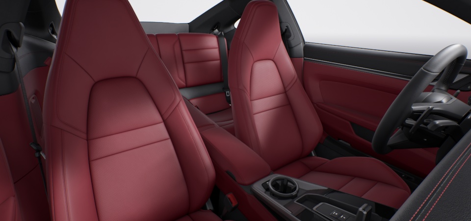 Leather Interior in Black/Bordeaux Red