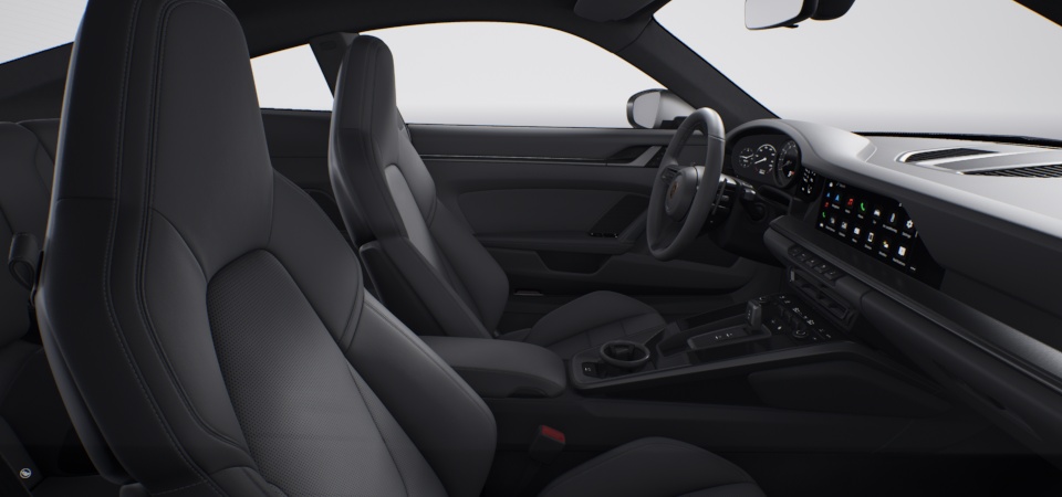 Standard interior in Slate Grey, leather seats in front