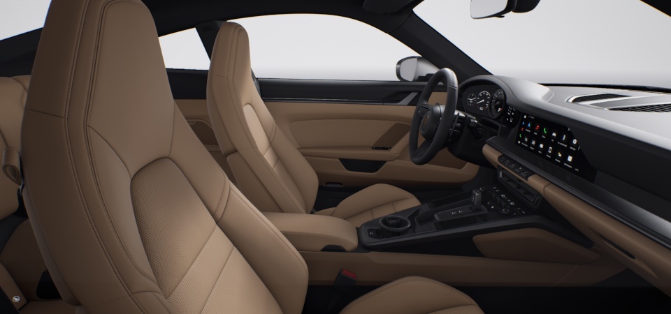 Partial leather interior in two-tone combination