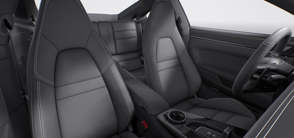 Leather Interior in Slate Grey with Chalk Stitching