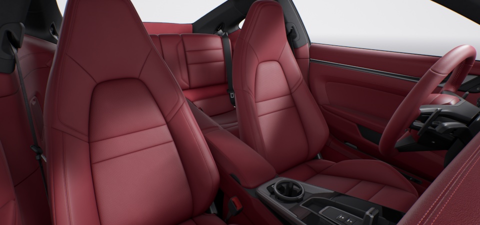 Leather Interior in Bordeaux Red