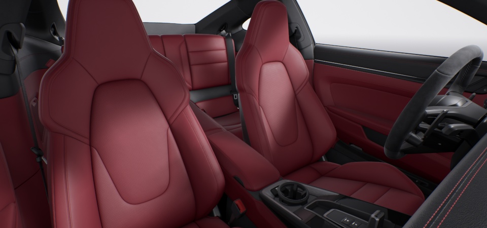 Leather Interior in Black/Bordeaux Red