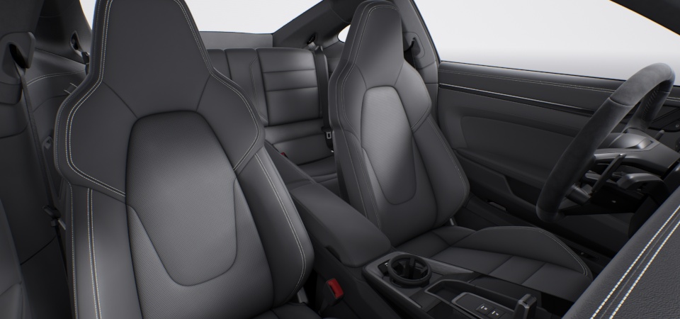 Leather Interior in Slate Grey with Chalk Stitching