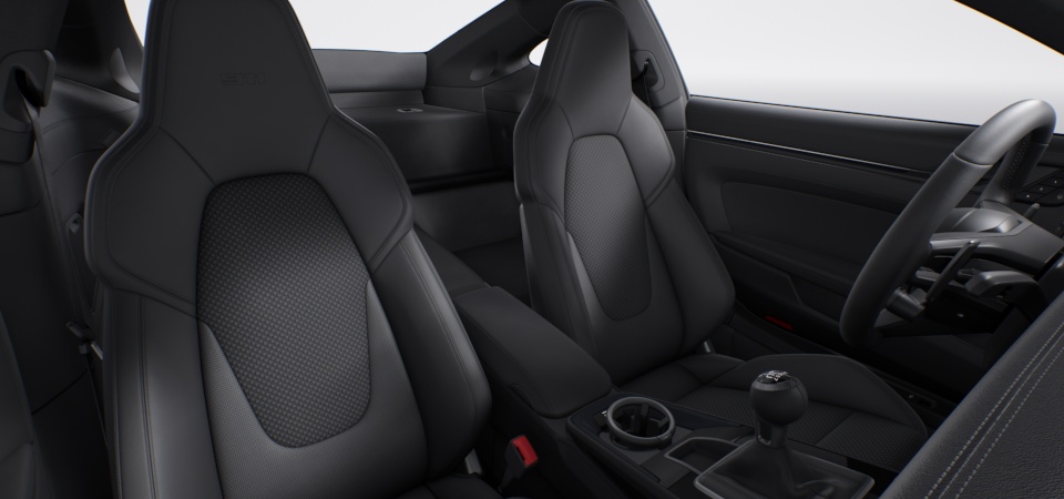 Leather Interior in Black with Checkered Sport-Tex Seat Centers