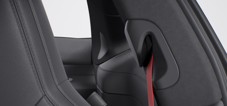 Seat Belts in Guards Red