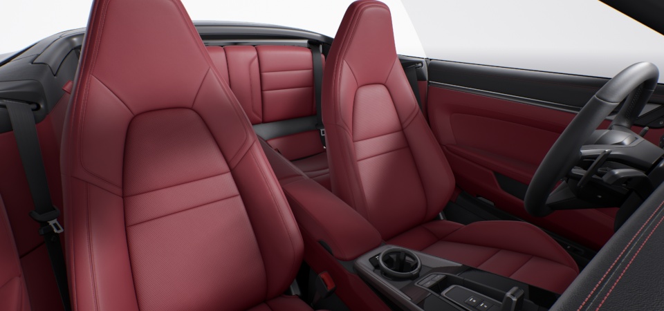 Leather Interior in Black/Bordeaux Red