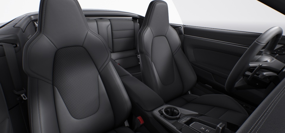 Leather Interior in Black with Checkered Sport-Tex Seat Centers