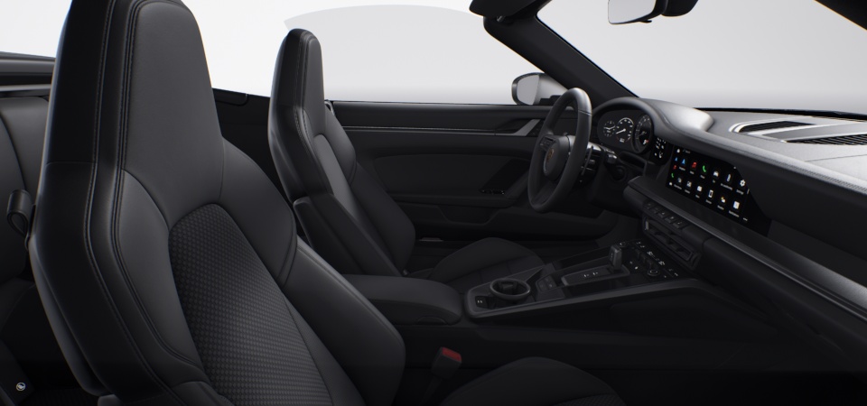Leather Interior in Black with Checkered Sport-Tex Seat Centers