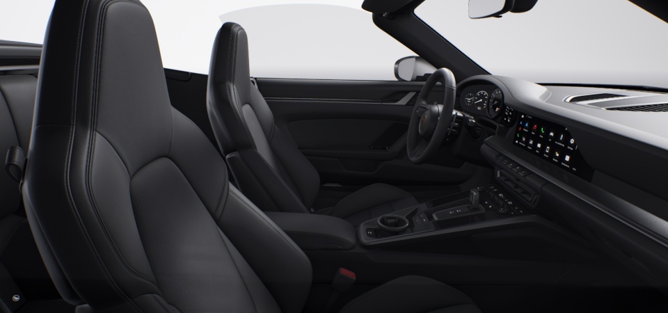 Standard interior in Black, leather seats in front