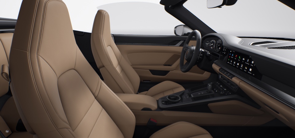Partial leather interior in two-tone combination