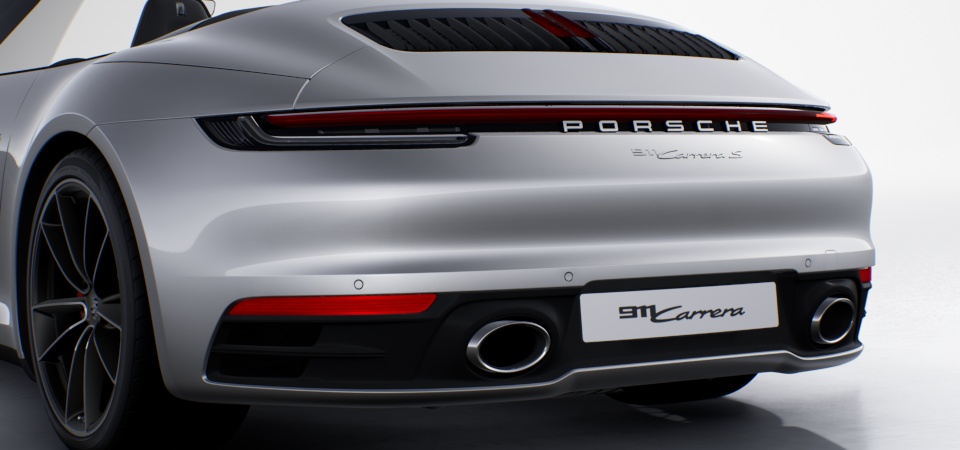 Sports exhaust system (tailpipes in silver colour)