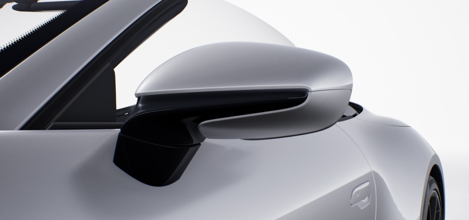 Exterior Mirror Lower Trim in Exterior Colour and Base in High Gloss Black