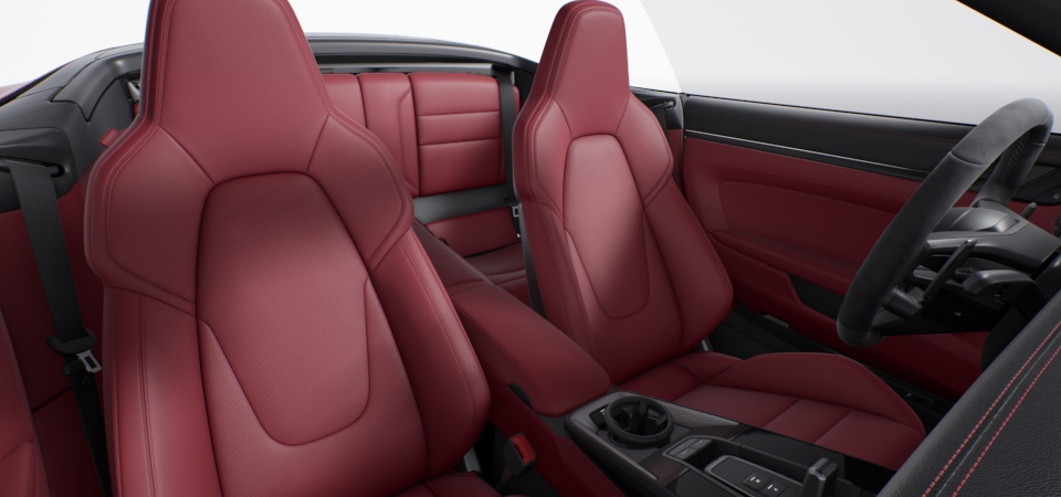 Leather Interior in Black/Bordeaux Red