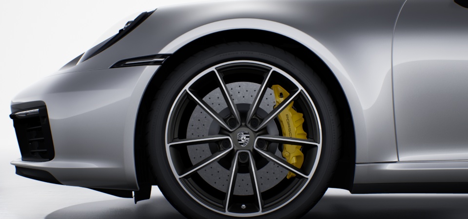 Porsche Ceramic Composite Brake (PCCB) - Calipers in Yellow