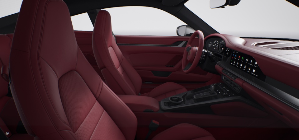 Leather Interior in Bordeaux Red