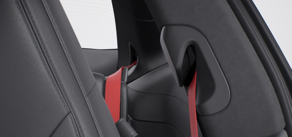 Seat Belts in Guards Red