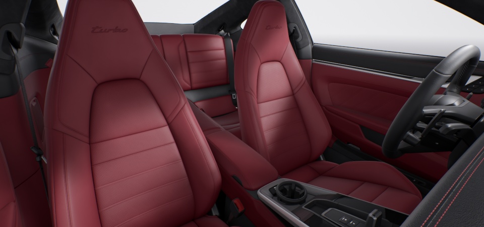 Leather Interior in Black/Bordeaux Red