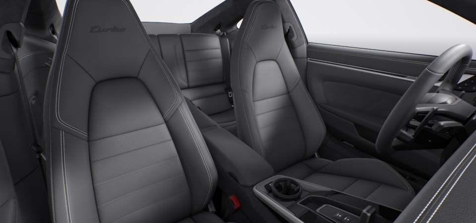 Leather Interior in Slate Grey with Chalk Stitching