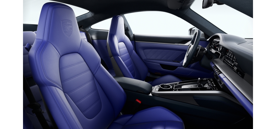Two-Tone Exclusive Manufaktur Leather Interior in Graphite Blue and Choice of Color