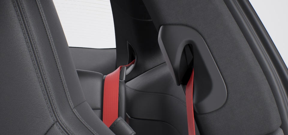 Seat Belts in Guards Red