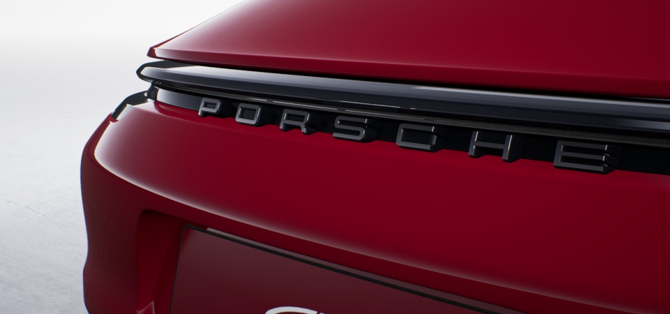 "PORSCHE" Logo on Rear in High Gloss Black