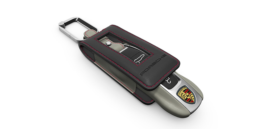 Personalised Vehicle Key Leather with Key Pouch