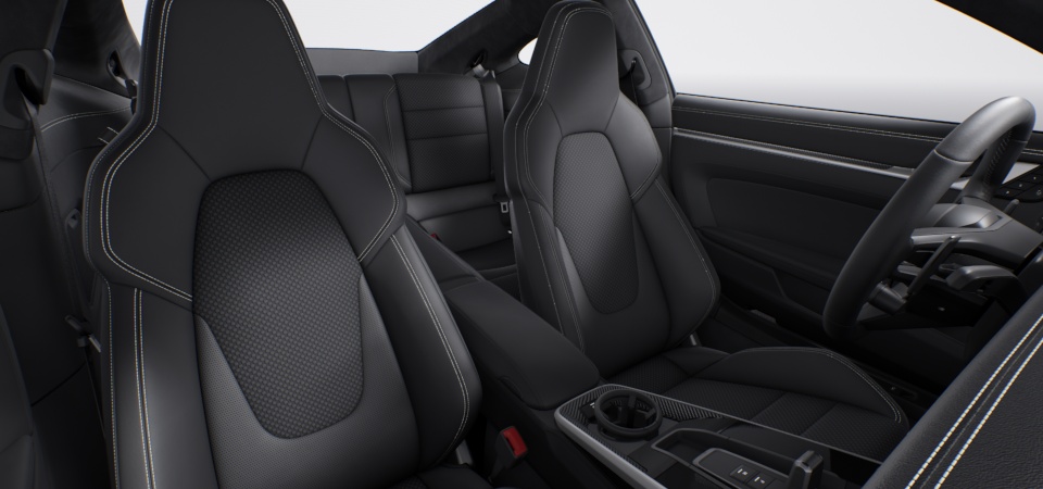 Sport-Tex Square leather interior in Black, stiching Crayon