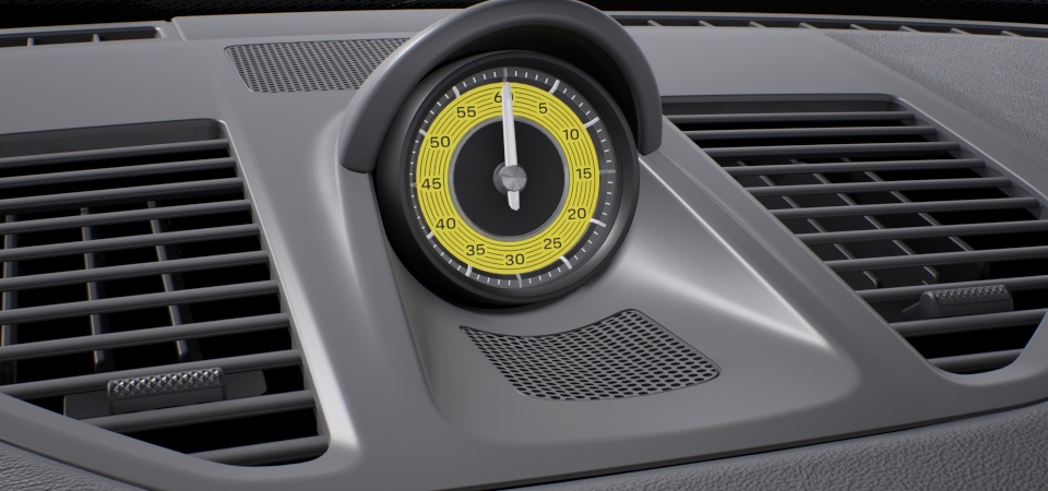 Sport Chrono Clock Dial in Racing Yellow