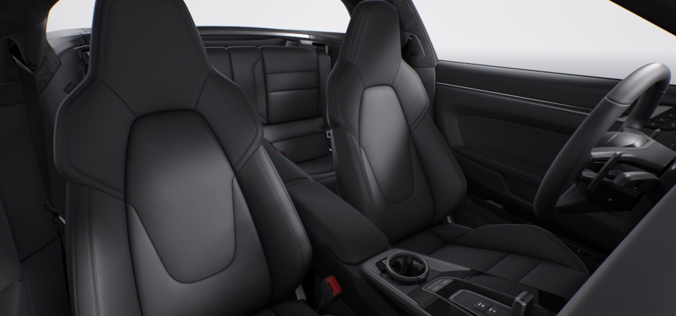 Standard interior in Black, leather seats in front