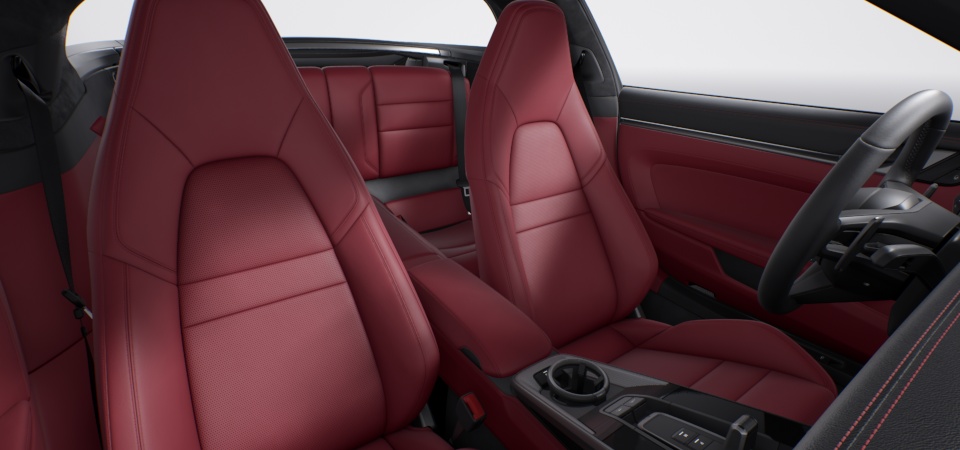 Leather Interior in Black/Bordeaux Red