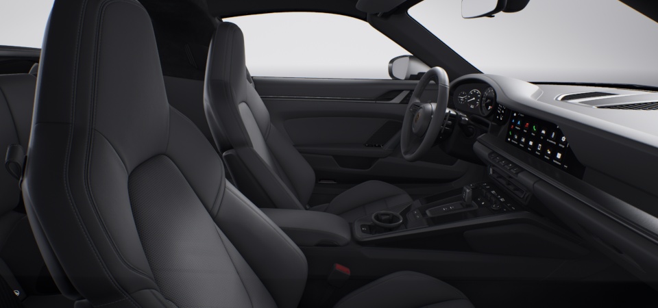 Standard interior in Slate Grey, leather seats in front