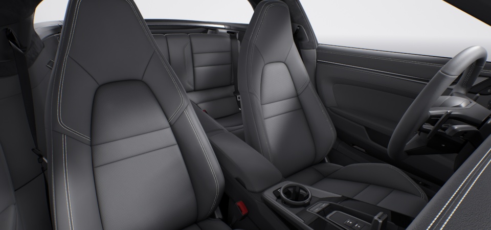 Leather Interior in Slate Grey with Chalk Stitching