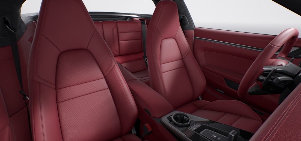 Leather Interior in Bordeaux Red