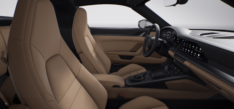 Partial leather interior in two-tone combination