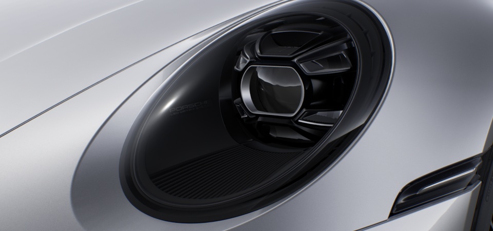 Przyciemnione reflektory LED z wiązką matrycową oraz Porsche Dynamic Light System Plus (PDLS Plus)