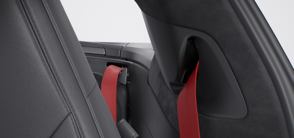 Seat Belts in Guards Red