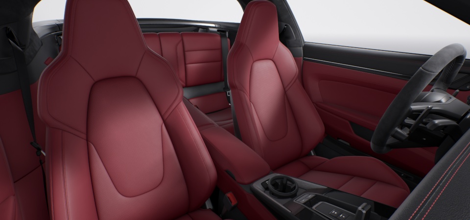 Leather Interior in Black/Bordeaux Red