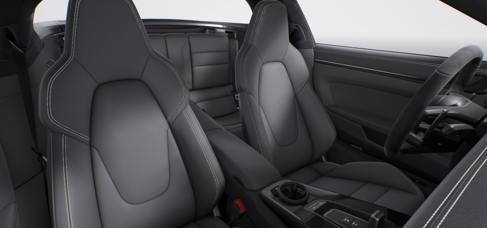 Leather Interior in Slate Grey with Chalk Stitching