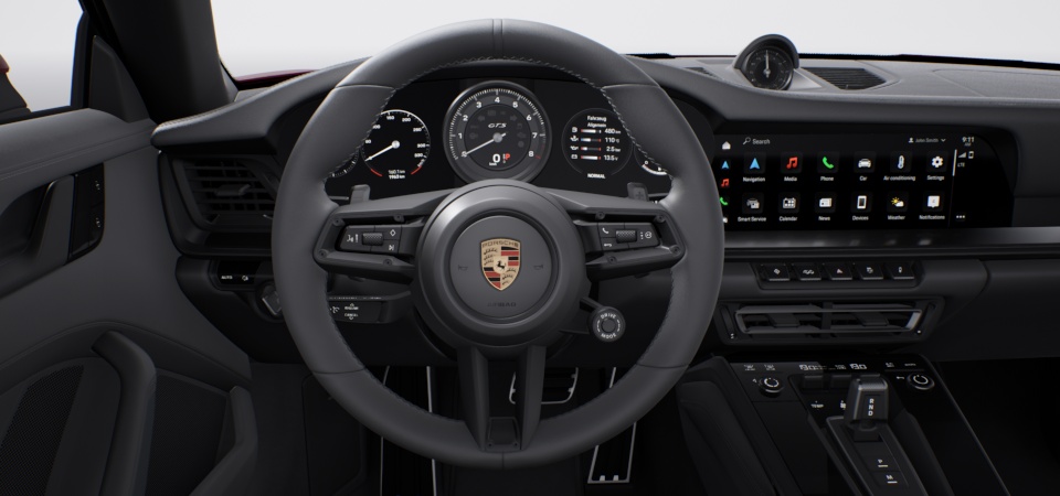 Heated GT sports steering wheel in leather