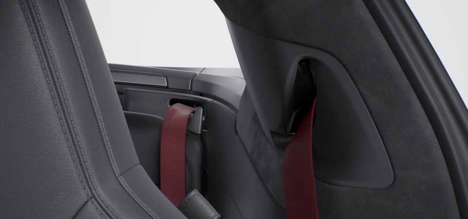 Seat Belts in Bordeaux Red