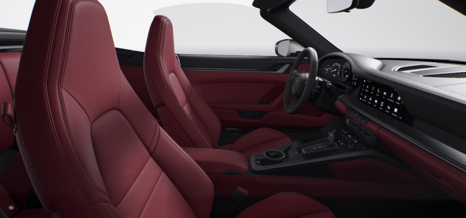 Leather Interior in Black/Bordeaux Red