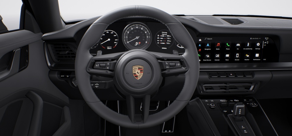 Heated GT sports steering wheel in leather