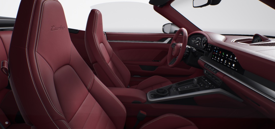 Leather interior, Bordeaux Red (stitching Crayon)