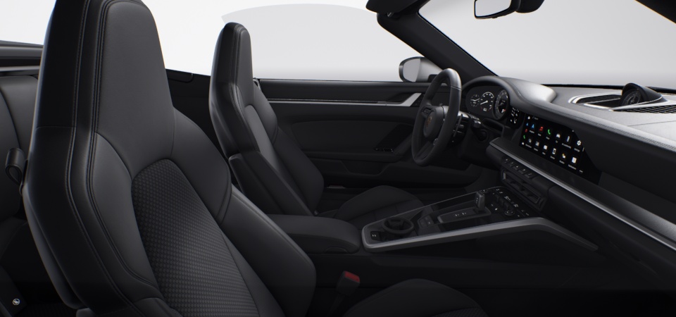 Leather Interior in Black with Checkered Sport-Tex Seat Centers